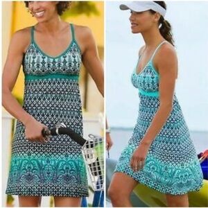 Athleta Green Paisley Shorebreak Swim Dress Bombay Size XS